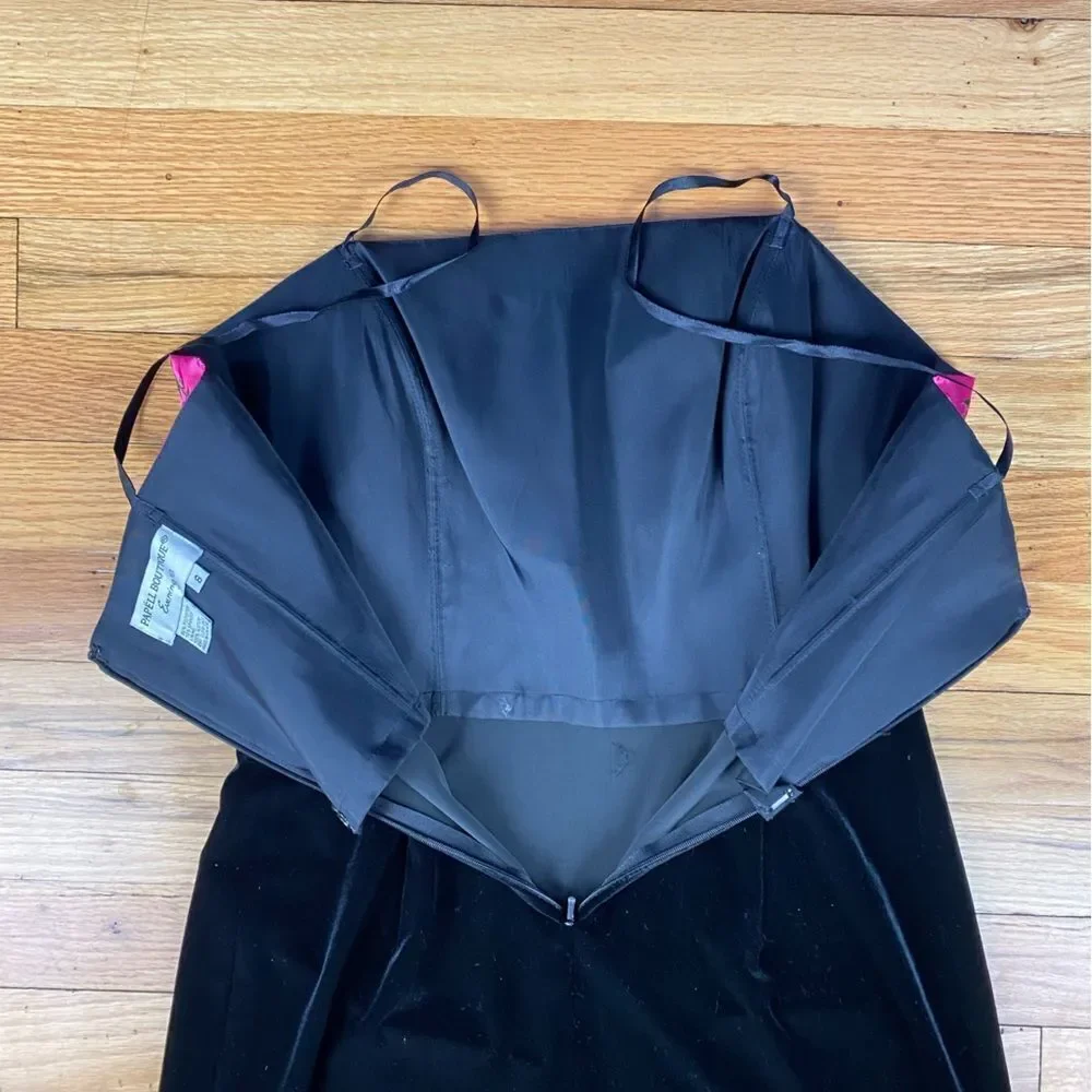 Papell Boutique Evening Velvet Gown Size 8 - Picture 7 of 8